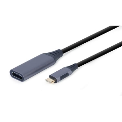GEMBIRD ADAPTER USB TYP-C DO HDMI NA KABLU SZARY, 15CM-5440667