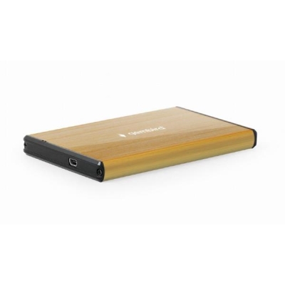 GEMBIRD OBUDOWA HDD/SSD USB 3.0 2.5" SATA, SZCZOTKOWANE ALUMINIUM, KOLOR ZŁOTY