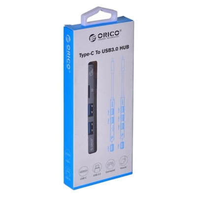 ORICO HUB USB-C 3X USB-A, CZYT MICROSD, 5 GBPS,ALU-5515744