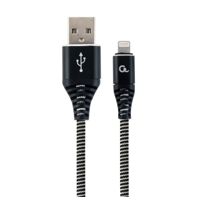 GEMBIRD PREMIUM KABEL USB-C 2.0 (AM/CM) METALOWE WTYKI, OPLOT NYLONOWY 1M, CZARNY
