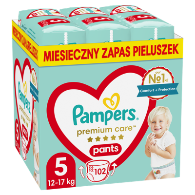 Pieluchy PAMPERS Premium PANTS MTH rozm 5 (12-17kg) 102szt