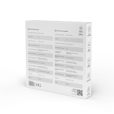 SAVIO NAGRYWARKA ZEWNĘTRZNA TYPU SLIM CD/DVD R/RW - USB C/USB-A, AK-59-5709363