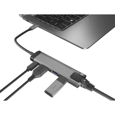 NATEC MULTIPORT FOWLER GO USB-C -> HUB USB 3.0 X2, HDMI 4K, USB-C PD, RJ45 NMP-1985-5712995