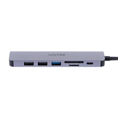 UNITEK HUB USB-C 7W1, HDMI 4K, PD 100W, 5GBPS, ALU-5836104