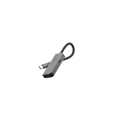 LINQ HUB USB-C ADAPTER 2IN1 (1X HDMI 2.0 4K/60HZ, 1X USB-C PD 100W DO ZASILANIA), PLECIONY KABEL 15 CM-5851584