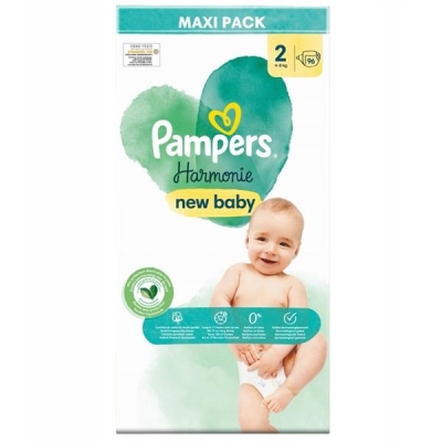 Pampers Harmonie Baby Pieluszki 4-8kg, rozmiar 2-MINI, 96szt-5893808