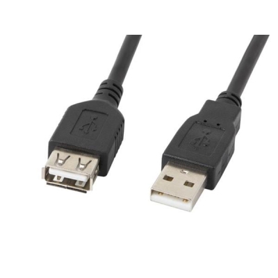 Kabel Lanberg  CA-USBE-10CC-0030-BK (USB 2.0 Męski - USB 2.0 Żeński; 3m; czarny)-5895599