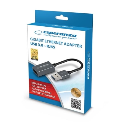 ESPERANZA GIGABIT ETHERNET 1000 MBPS ADAPTER USB 3.0-RJ45 ENA101-5959424