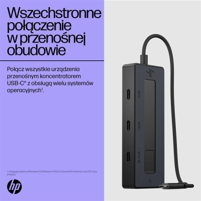 Hub HP USB-C 4K 6G842AA 4 porty USB-C Czarny-5995127