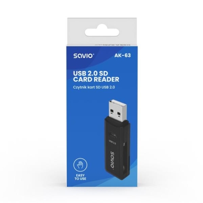 SAVIO CZYTNIK KART SD, USB 2.0 AK-63-5997158