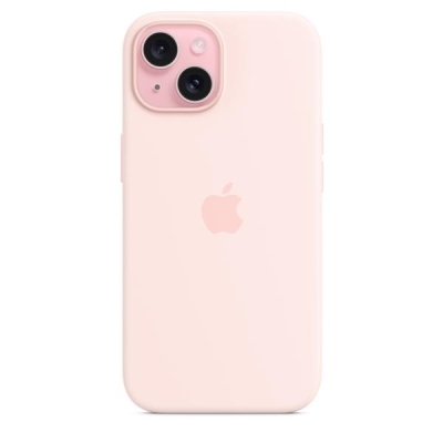 Apple iPhone 15 Silicone Case with MagSafe - Light Pink-6013947