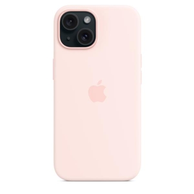 Apple iPhone 15 Silicone Case with MagSafe - Light Pink-6013950
