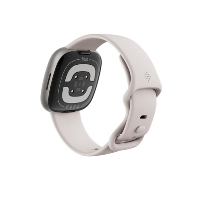 Smart watch Fitbit Sense 2, platinum body with a moon-white silicone strap-6046671