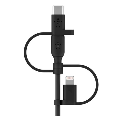 BELKIN CABLE 3W1 USB-A - LTG/MICROUSB/USB-C 1M-6066340