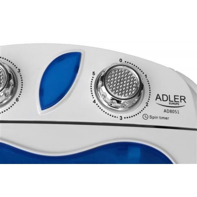 Pralka turystyczna Adler AD 8051 (1000 obr/min; 3 kg; 370 mm; kolor niebieski)-910041