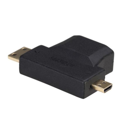 Adapter Akyga AK-AD-23 (HDMI F - Micro HDMI, Mini HDMI M; kolor czarny)-918637