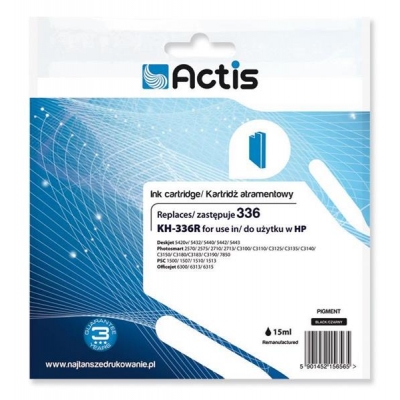 Tusz ACTIS KH-336R (zamiennik HP 336 C9362A; Standard; 9 ml; czarny)-932513