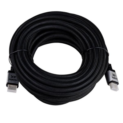 Kabel Akyga AK-HD-PRO AK-HD-100P (HDMI M - HDMI M; 10m; kolor czarny, kolor srebrny)-936933