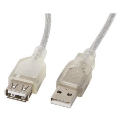 Kabel Lanberg CA-USBE-12CC-0018-TR (USB 2.0 M - USB 2.0 F; 1,8m; kolor biały)-937630