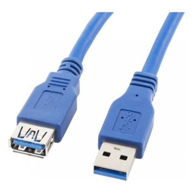 Kabel Lanberg CA-US3E-10CC-0018-B (USB 3.0 M - USB 3.0 F; 1,8m; kolor niebieski)-937632