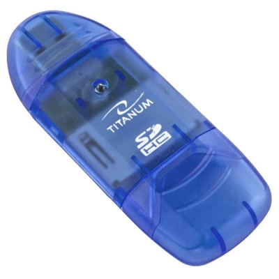 Czytnik kart TITANUM TA101B (Zewnętrzny; MicroSDHC, miniSD, MMC, SD, SDHC)-953350