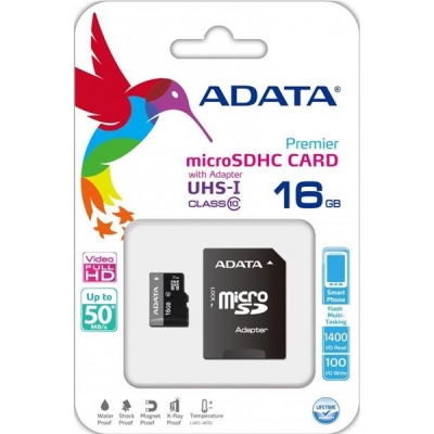 Karta pamięci ADATA Premier AUSDH16GUICL10-RA1 (16GB; Class 10; Adapter)-961338