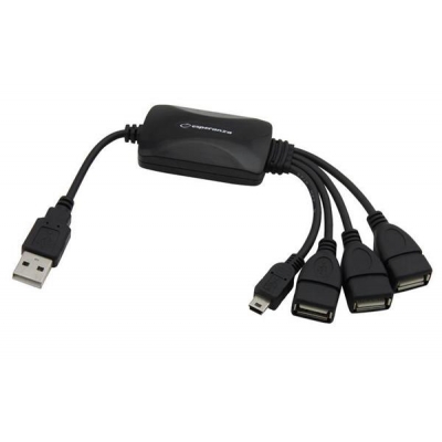 Hub Esperanza EA114 (4x USB 2.0; kolor czarny)-964033